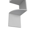 Rosset Corner Shelf, Modern Full-Wall Design with Multiple Shelving