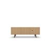 Manhattan Comfort Liberty 62.99" Mid-Century Modern TV Stand with 3 Shelves and 2 Doors in White and Rustic Brown with Solid Wood Legs