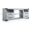 Manhattan Comfort Richmond 60" TV Stand with 2 Drawers and 4 Shelves in Grey